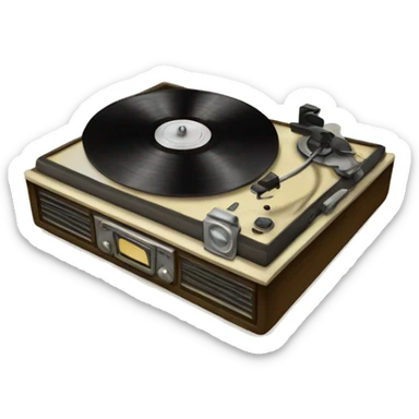 old record player  sticker