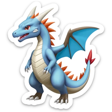 Silvally-Charizard-Marowak-Salamence-Croconaw-Latios-Fakémon-hybrid-creature (full body)  sticker