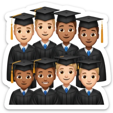 graduated men sticker