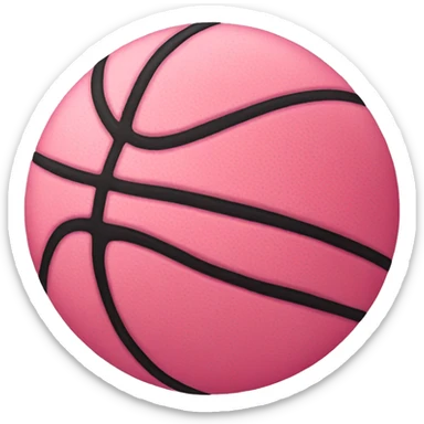 Pink basketball  sticker