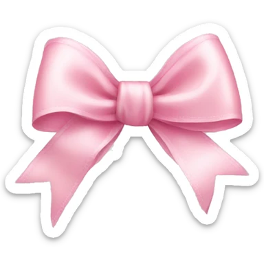 light pink ribbon bow sticker