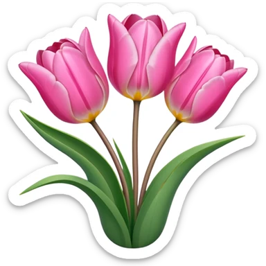Tulipanes rosadas sticker