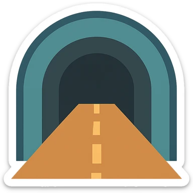 Flat design style tunnel sticker