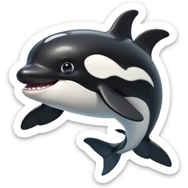 cinematic-comical-orca-portrait-emoji,-head-tilted-dramatically-with-an-exaggeratedly-shocked-expression,-featuring-a-sleek-black-and-white-body-with-wide,-comically-expressive-eyes-full-of-playful-disbelief-and-animated-flippers,-simple sticker