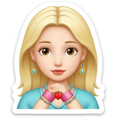 Charm Bracelet Girl sticker