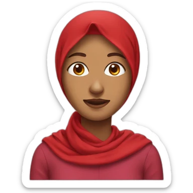 Red headscarf sticker