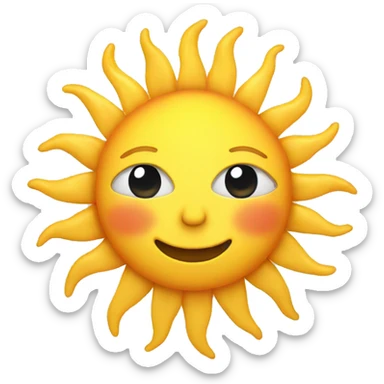 Sun with face sticker