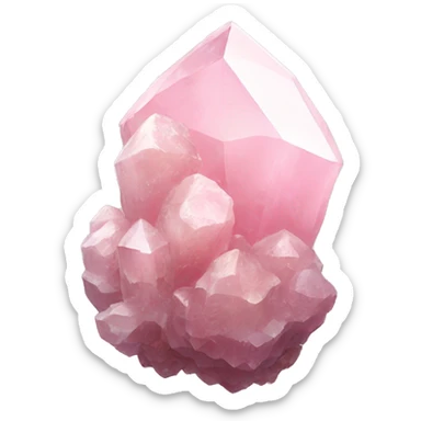 Light pink quartz crystal cluster  sticker