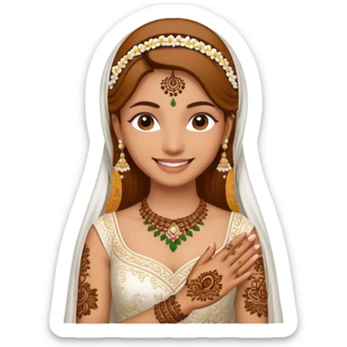 bride in mehendi Ceremony sticker