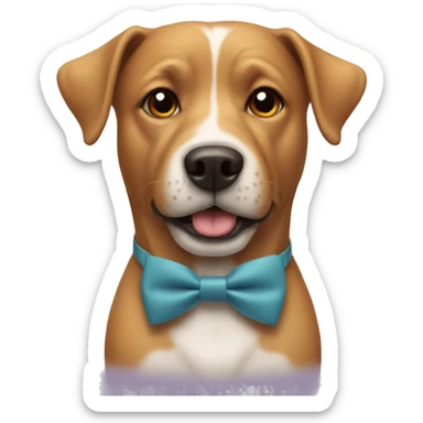 Dog with bow tie  sticker