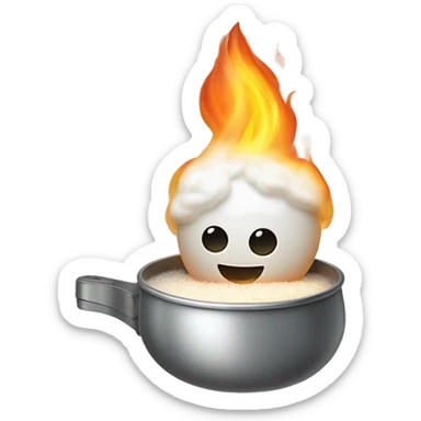 Smoking sugar on a spoon with lighter sticker