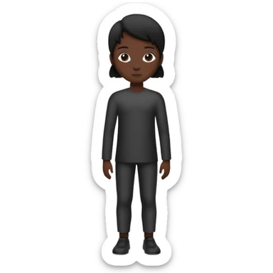 Minimalistic flat vector icon, iOS style, thin black outline on white background. Person silhouette. Black, completely monochrome, matte.  sticker