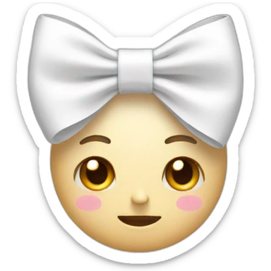white bow sticker