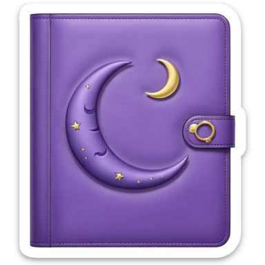 lilac diary moon sticker