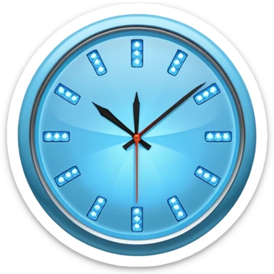 baby blue rhinestone clock sticker