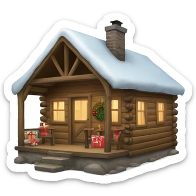 Cabin Christmas  sticker
