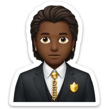 Black pimp very dark skin sticker