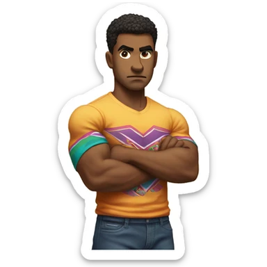 Angry frat bro sticker