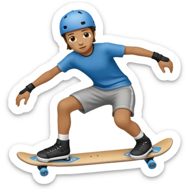 Knee pad skateboarder sticker