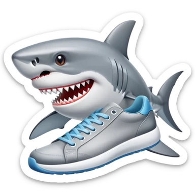 акула в кроссовках sticker