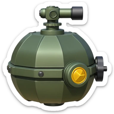 generate a ultra realistic anti-tank mine that can be carried by a drone sticker