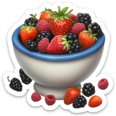 Bowl of berries sticker