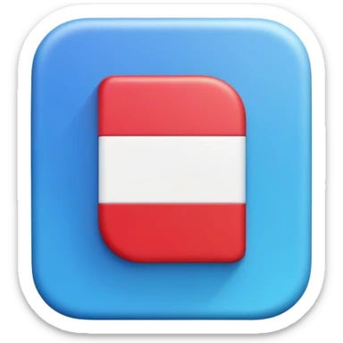 Create a modern, clean vector illustration of the Deezer app icon, designed in a smooth flat + soft 3D illustration style.
The icon should be placed inside a rounded square app icon shape, centered perfectly.


 sticker