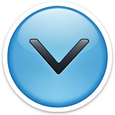 Un circulo azul de verificación sticker