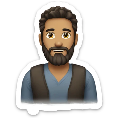 BRUNETTE WITH A Medium BEARD sticker