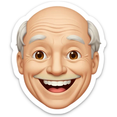 een man van 50 die een theather voorstelling geeft en een leuke grap maakt zonder hartje sticker