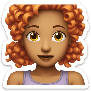 Sassy girl with hair sticker