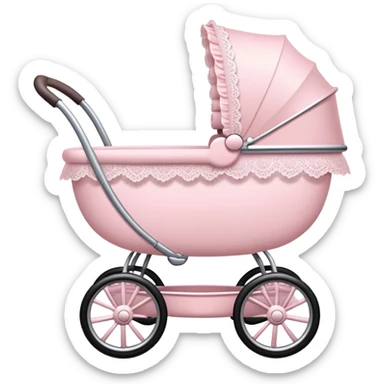 Light pink fancy baby stroller sticker