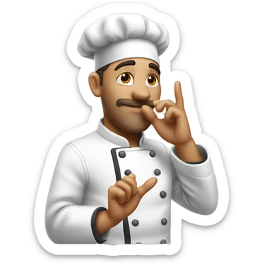 Chef kissing his fingers sticker