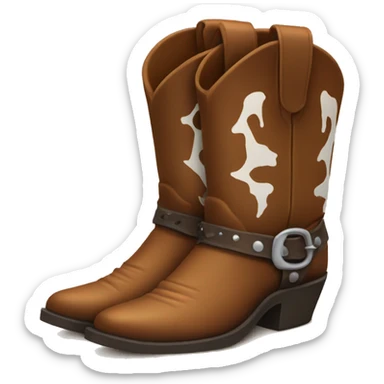 cowboy boots with spurs sticker