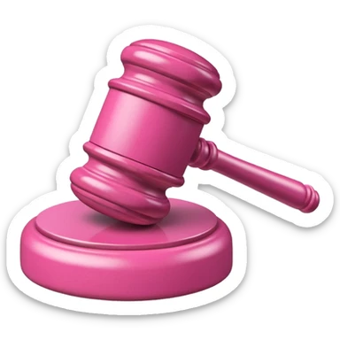 pink gavel sticker