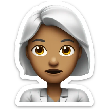 Angry woman with arms crossed sticker