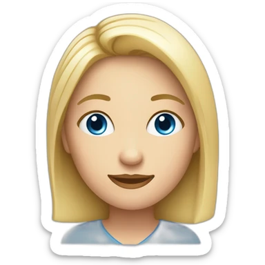 Maestra de inglés rubia y ojos azules sticker