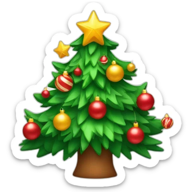Árbol de navidad decorado sticker