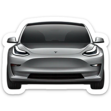 grey tesla model 3 sticker