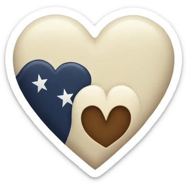 Navy heart sticker