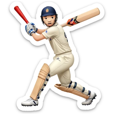 Heung min son swinging a cricket bat sticker
