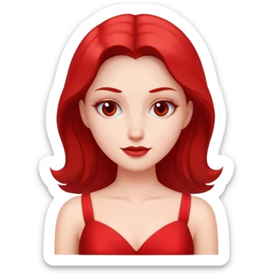 white conservative woman in red dress sticker