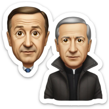 Recep Tayyip Erdoğan and a kurt sticker