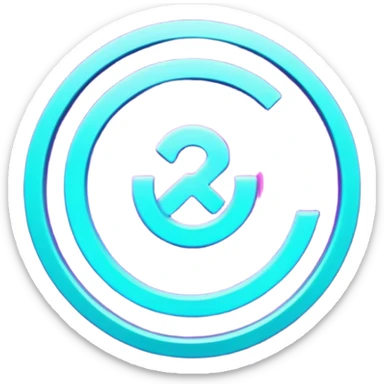 futuristic minimalistic glowing reload symbol, purple and cyan energy glow, dark background, clean modern design, 1:1 aspect ratio, no face sticker