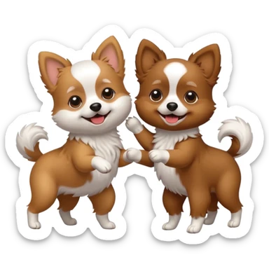 2 perritos bailando sticker