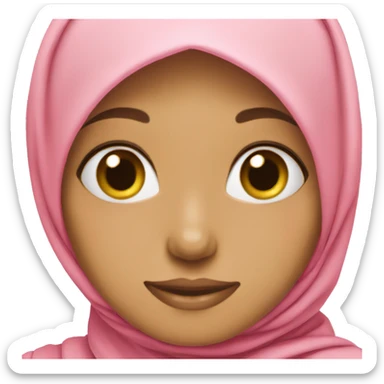 Pink hijabi girl sticker