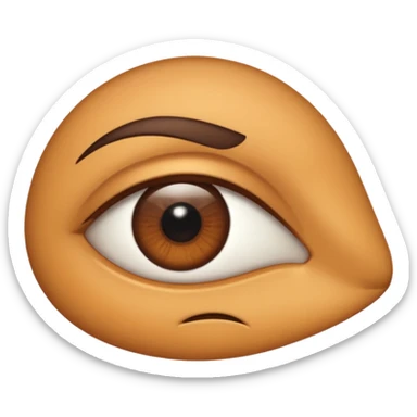 A side eye only seeing one eye looking towards you from the left sticker