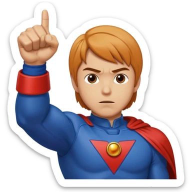 Mark from Battle of the Planets doing fist pump. sticker