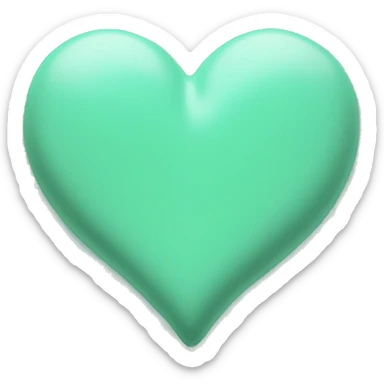 Sea foam green heart sticker
