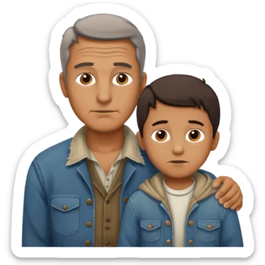 Dad hitting kid with belt sticker